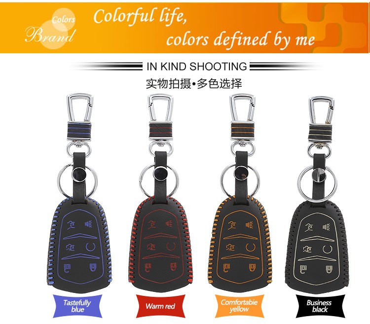 

key for ford mondeo fold 2013 gtdi Genuine Leather Car Key bag/case wallet holder holder key2a, Sky blue