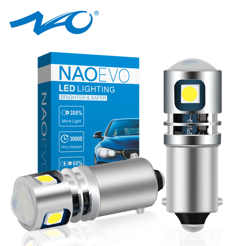 

NAO BA9S LED T4W BAX9S BAY9S H6W 12V 24V LED For Auto Interior Lighting H21W Rear Fog lights White H5W Car License Plate Lamp, As pic