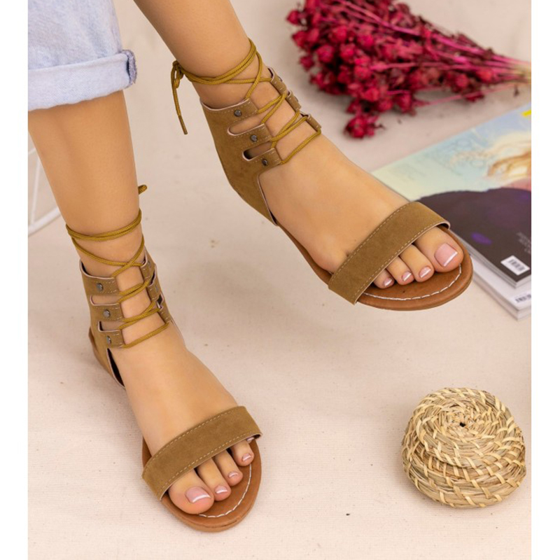 

Karlie Dark Mink Suede Sandals, As pic