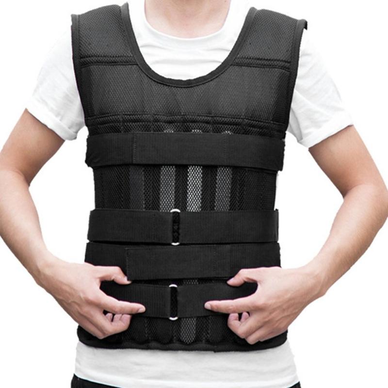 

15kg 20kg 50kgLoading Weighted Vest For Boxing Training Equipment Adjustable Exercise Black Jacket Swat Sanda Sparring Protect