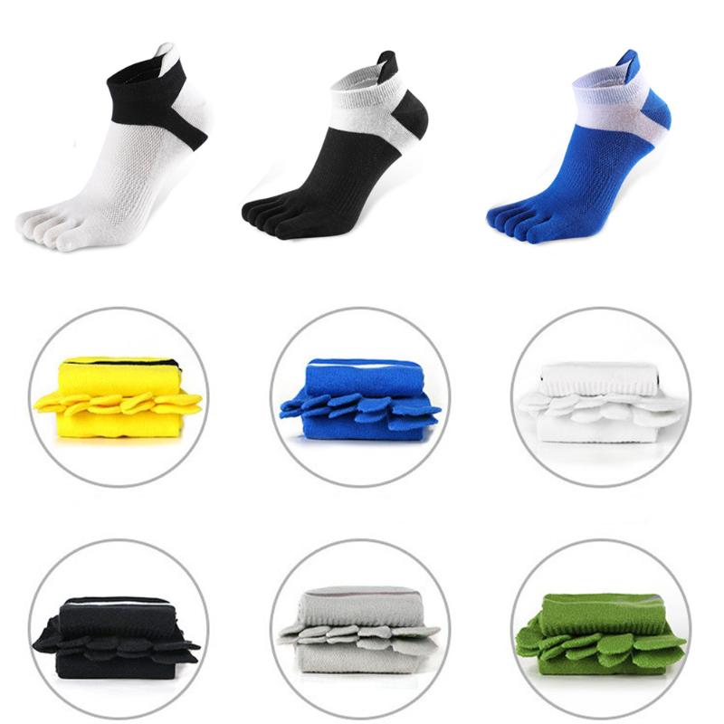 

Spring Summer Men Socks Five Fingers Toe Short Funny Man Socks Splice Mesh Spandex Elasticity Breathable Flexible Sports, Black
