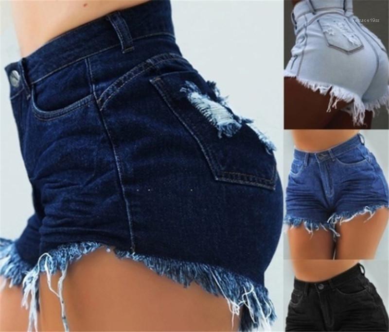 

Slim Shorts Womens Designer Tassel Jeans Shorts High Waist Regular Skinny Shorts Women Holes Button Fly, Blue