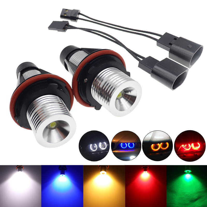 

2Pcs LED Car Angel Eyes Marker Lights Bulbs For E39 E53 E60 E61 E63 E64 E65 E66 E87 525i 530i xi 545i M5 Error Free 2x5W