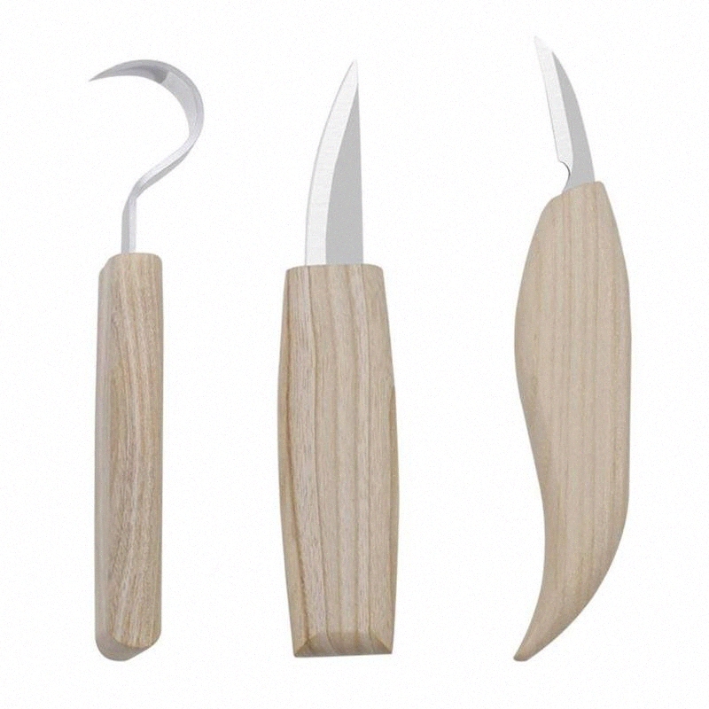 Kit de Tallado en Madera 7 Piezas Juego de Cuchillos de Talla de Madera con una Bolsa de Lona Port/átil Herramientas de Talla de Madera los Cuchillos de Talla Ideales Para Carpinter/ía