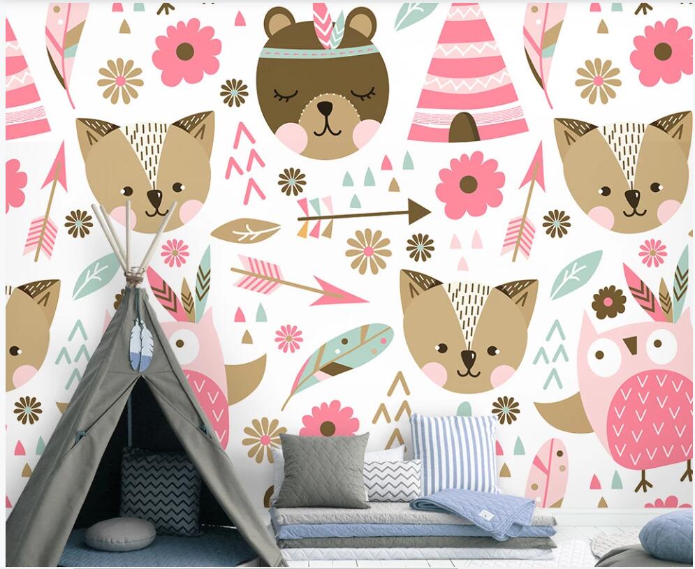 

3d wallpaper custom photo mural on the wall Cartoon Pet Paradise Children's room home decor 3d wall murals wallpaper for living room, Non-woven