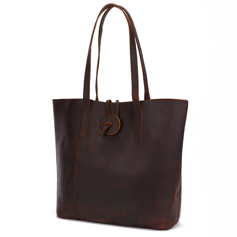 

MAHEU Genuine leather lady shoulder bag woman bags luxury designers fashion shoulder handbag black waterproof female tote bag, Brown