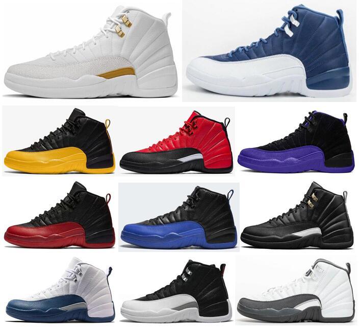 

2020 Jumpman 12 basketball shoes 12s Reverse Flu Game Retros new University Gold 12 Stone Blue Dark Concord mens trainers sneakers size 13