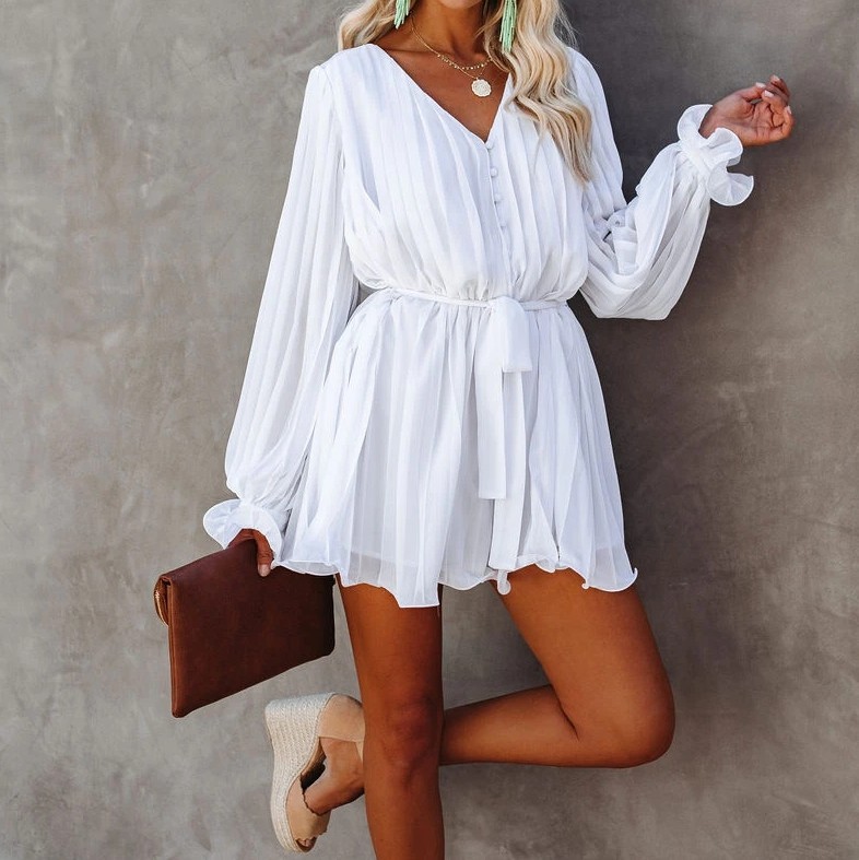 

2020 Chiffon Bikini Cover-ups Long Sleeve Loose Summer Dress Women Plus Size Beachwear Swimsuit Cover Up Sarongs A396, White