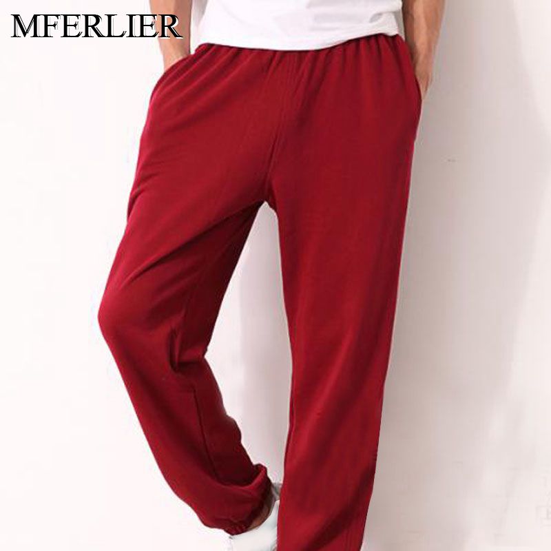 

Spring Autumn plus size men pants 5XL  7XL waist 120cm 5 colors pants men, Red