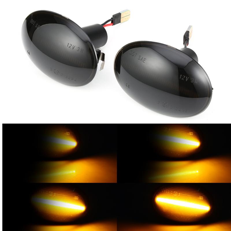 

2 pieces For MINI Cooper R55 R56 R57 R58 R59 CL-R56-LSM-SM Led Dynamic Side Marker Turn Signal Light Sequential Blinker Light, As pic