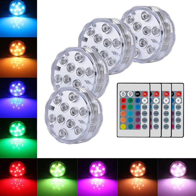 

Submersible LED Lights Battery Operated 16 Color Changing Lamp with Suction Cups Magnets for Pool Pond Aquarium Bathtub Shower Decoration