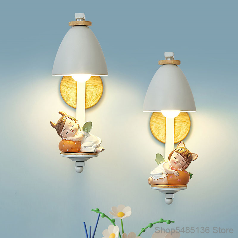 

Nordic Bedroom Children's Room Wall Lamp Simple Creative Living Room Decoration Led Corridor Aisle Stairs Home Lighting Fixtures