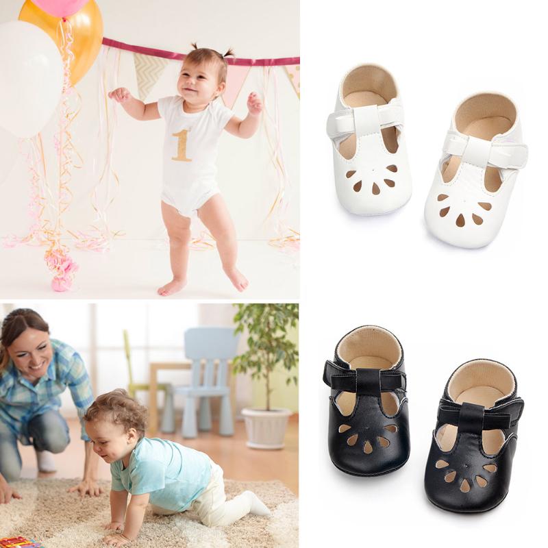 

2pcs Toddler Baby Prewalker 2020 fashion Breathable Cute Girls Soft Stickers Non-Slip PU Leather Hollow Out Princess Shoes, White 12cm