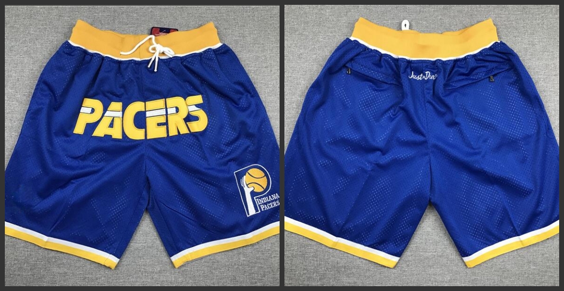 

Indiana Pacers 1997-98 Just Don Hardwood NBA Men Basketball Shorts, Black