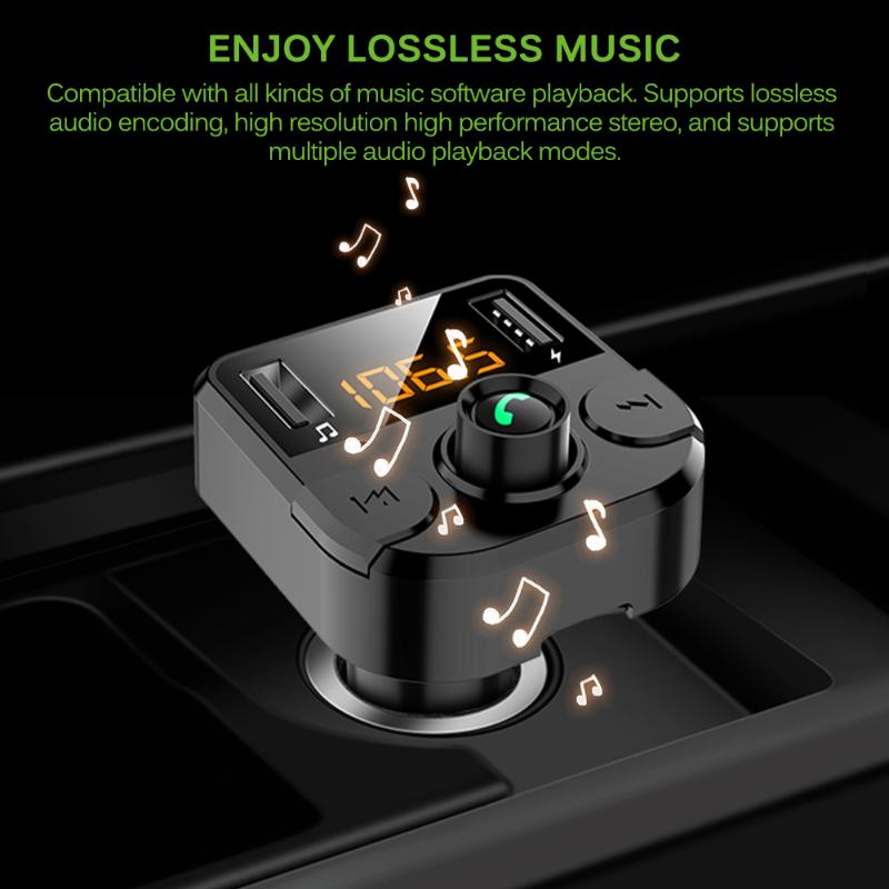 

Car Fm Transmitter LCD MP3 Player Wireless Bluetooth Receiving Car Kit 4.6A fast USB Hands Free USB Charger FM Modulator