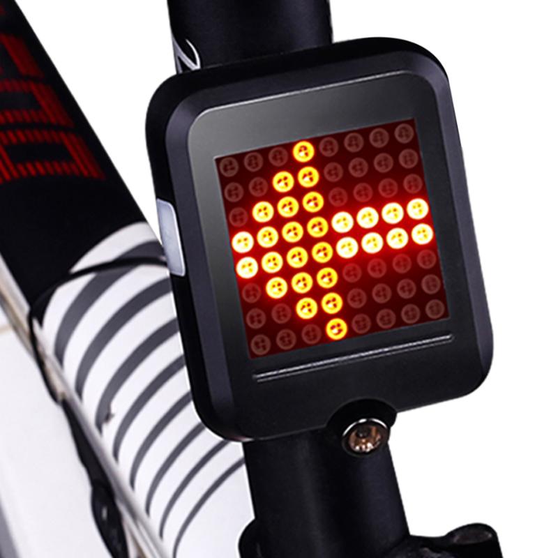 

64 LED Automatic Direction Indicator Bicycle Rear Taillight USB Rechargeable Cycling MTB Bike Safety Warning Turn Signals Light