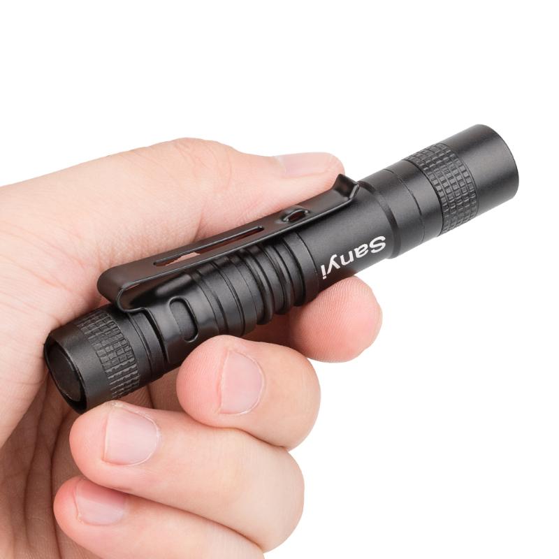 

Sanyi LED Mini Zoomable Focus Torch Pen Light Inspection Lamp Pocket Clip Penlight Car Maintenance Working Light