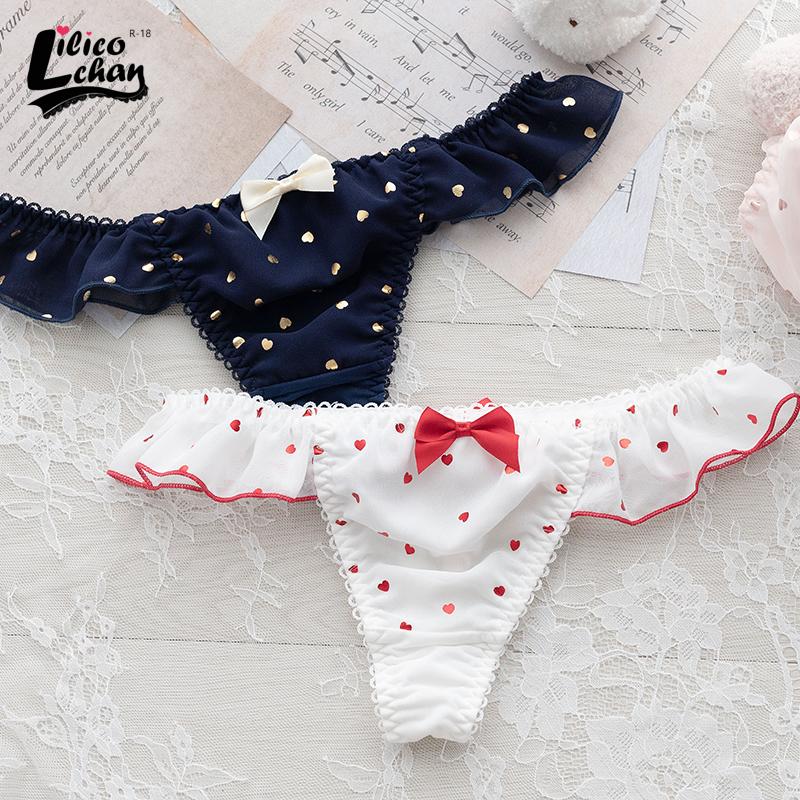

Cute Lolita Briefs Triangle Underpants Knickers Kawaii Women's Underwear Panties Cute Cartoon Sailor Moon Ladies Girl's Panty, Red
