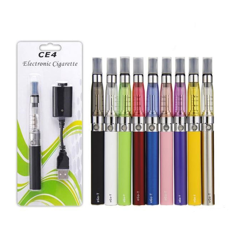 

eGo CE4 Starter Kit Electronic E Cigarette Vapor 1100mah Ego-T Battery 1.6ml Atomizer Tank EVOD MT3 Blister ECig Clearomizer Vape Pen Kit, Mixed colors