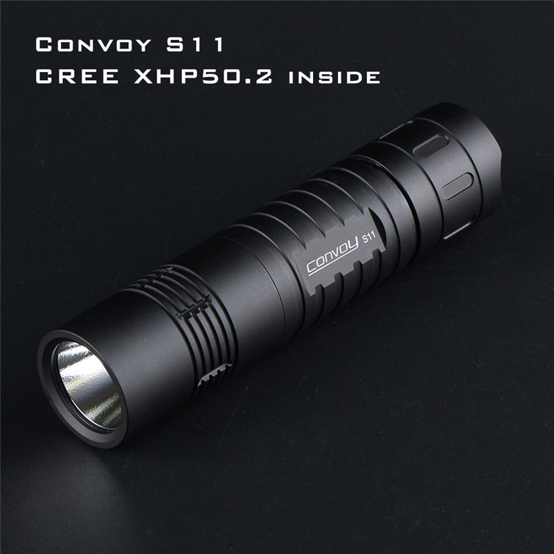 

Convoy S11 LED Cree XHP50.2 Powerful Outdoor Tactical Mini Torch Search Light Powerful By18650 Battery