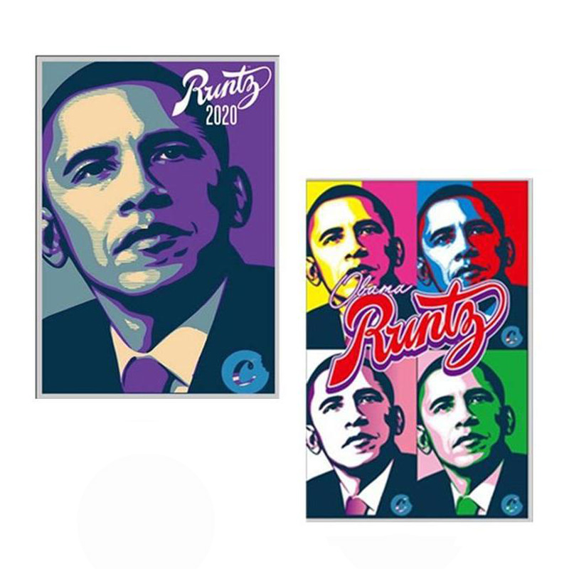 

2020 runtz Obama Mylar Bags 3.5g Zipper Pouch 420 cookies packaging for dry herb flower Tobacco edibles Gummies smell proof mylar bag