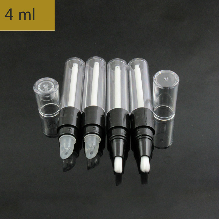 

50 pcs 4.5 ml lip gloss plastic tubes Make-up Liquid Split Charging Bottle Rotating Pen Latex Tooth Head Hair Brush containers