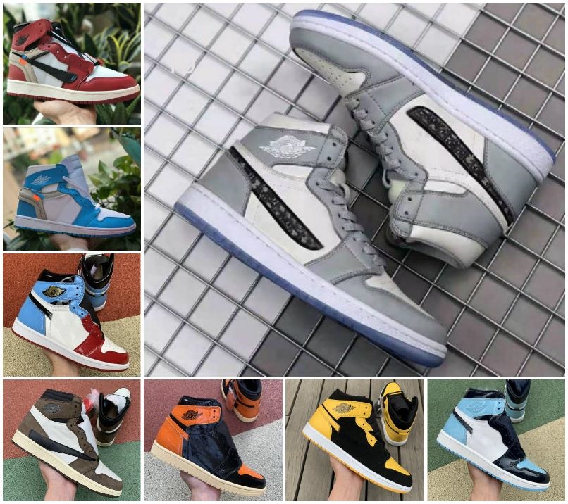 

Chicago Banned 1 OG Mens Basketball Shoes Black Toe Shadow Mens Designer Shoes Melo Storm Blue Barons Men Sneakers Trainers 7-13, 10