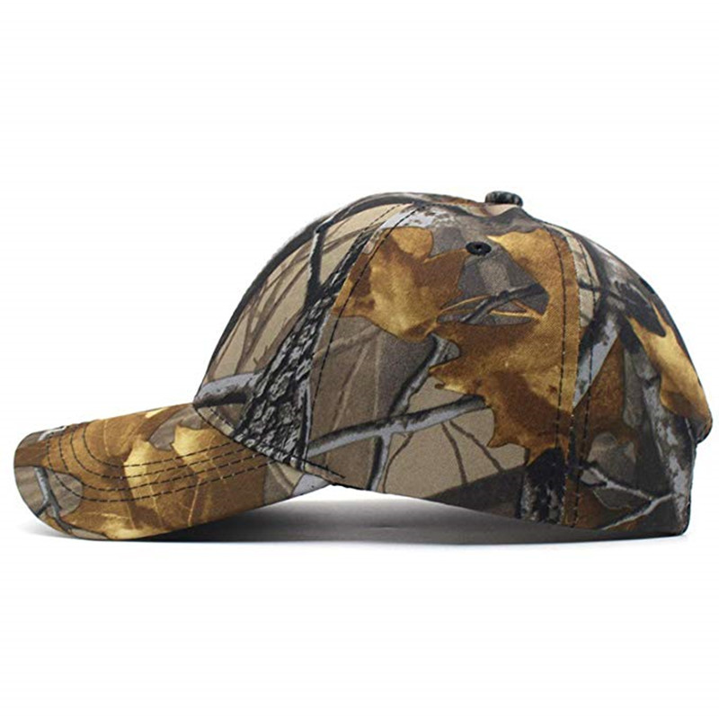 

New Unisex Outdoor Camo Hunting Peaked Caps Fishing Bionic Camo Baseball Hats Army Tactical Camouflage Casquette Sunshade Caps, Jungle camo