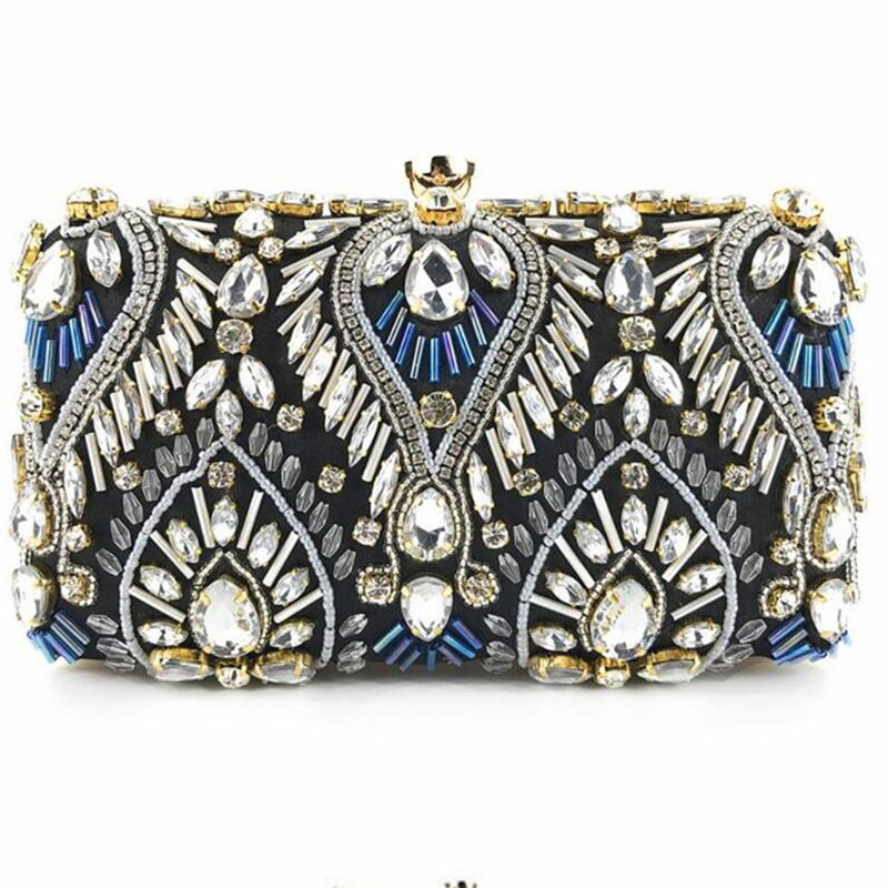 gold and pearl clutch bag
