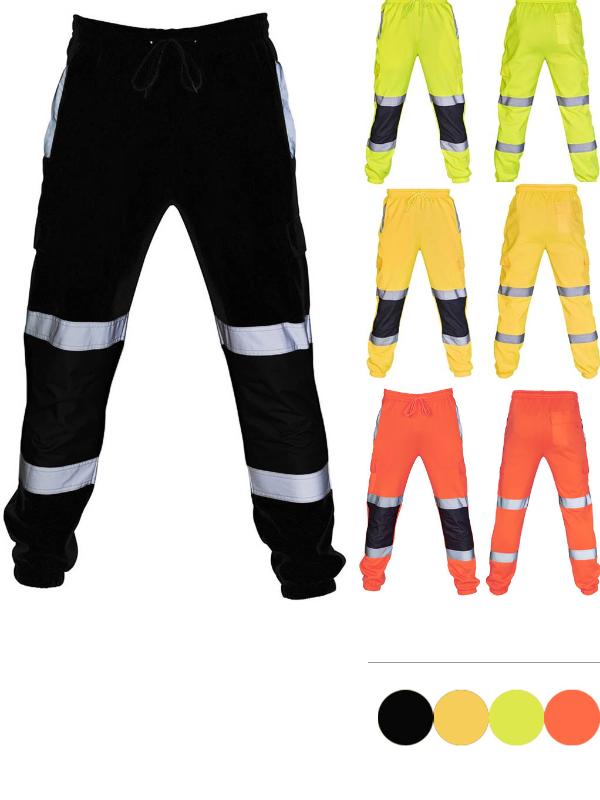 

Reflective Stripe Gym Pants Quick Drying Fishing Trousers Quick-drying Breathable Outdoor Sports Pants Fitness Clothes k2, Orange