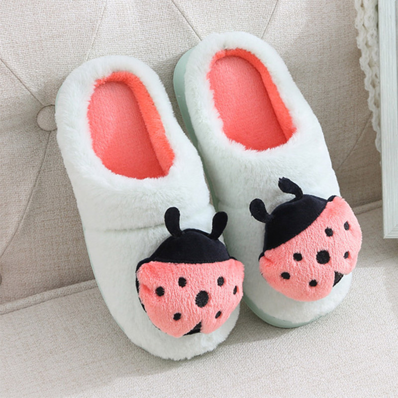 

Ladies Fur Plush Flat Slipper Woman Warm Indoor Comfort Shoes Female Casual Platform Dropshipping Women Winter Cartoon Slippers, Watermelon