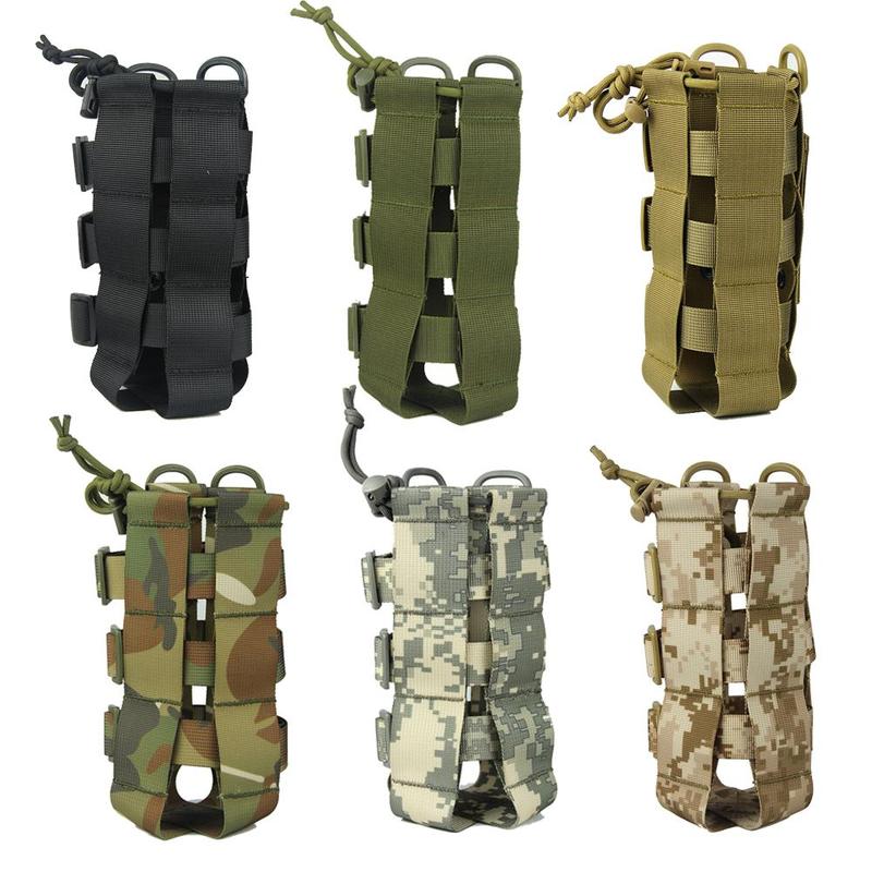 

New Hot Tactical Molle Water Bottle Pouch Bag Outdoor Travel Hiking Drawstring Water Bottle Holder Kettle Carrier Bag