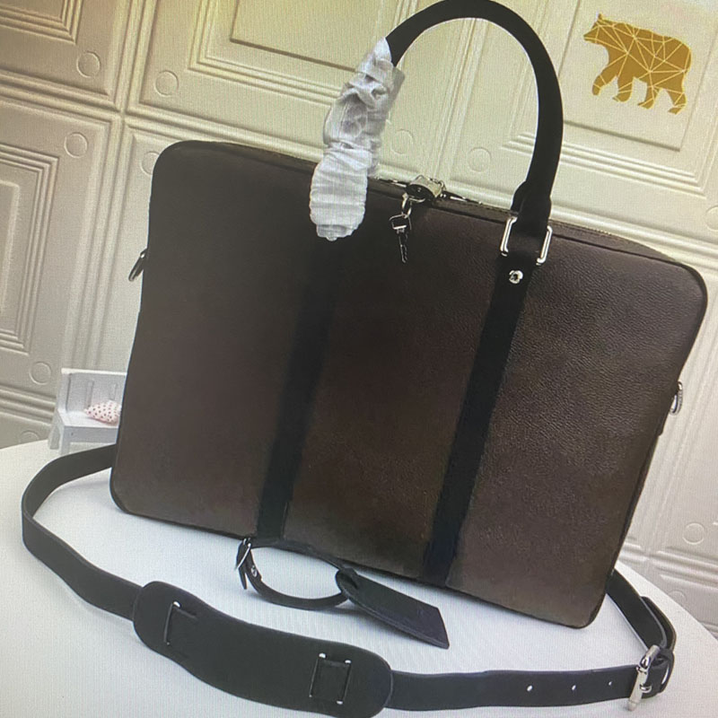 

M52005 N41466 PM Small Briefcases PORTE-DOCUMENTS VOYAGE Briefcase Business Men Shoulder Laptop Bag Totes Handbag Computer Bags Duffel Bag, With dust bag