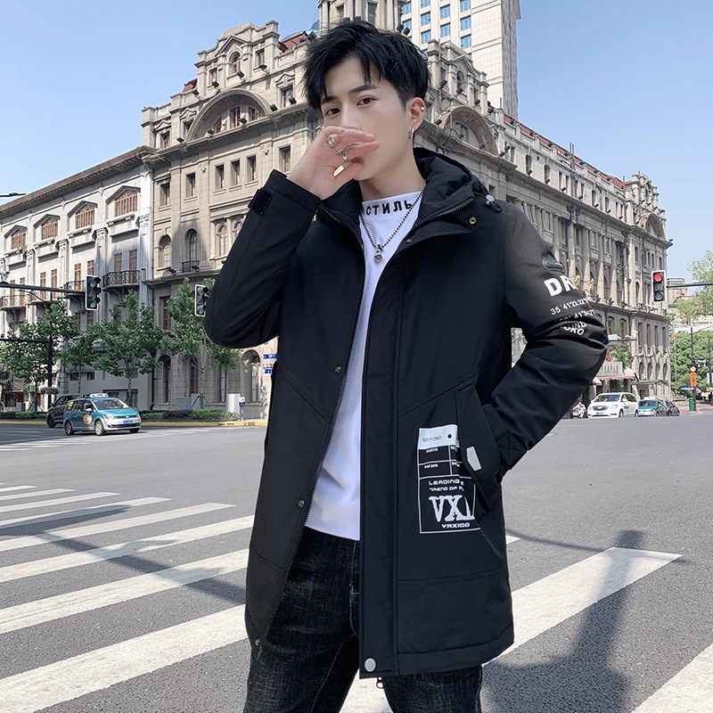 

2020 spring and autumn new men's windbreaker jacket casual fashion hooded printed coat overcoat trench coat windcheater windcoat, 01