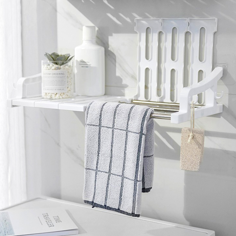 

Perforated wall-mounted storage rack bathroom bathroom suction cup rack home kitchen paste finishing LB61309