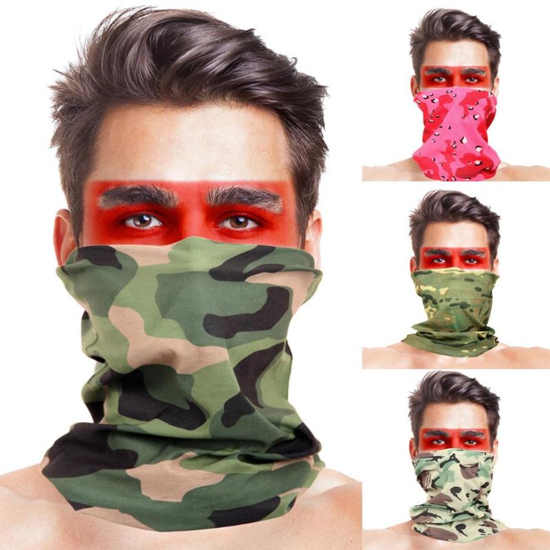 

5Pcs Camouflage Print Anti UV Dust Proof Breathable Face Cover Neck Gaiter Scarf Face Cover Neck Gaiter Scarf Ga, 1pc of random color