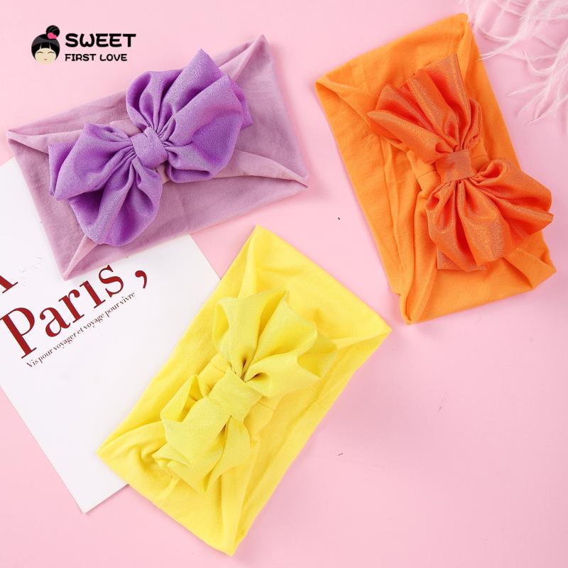 

Bowknot Wide Turban Baby Headband Nylon Elastic Hairband Bows Headbands For Baby Girls Infant Toddler Turban Hair Accessories, Nsfb-9782-5a1lan