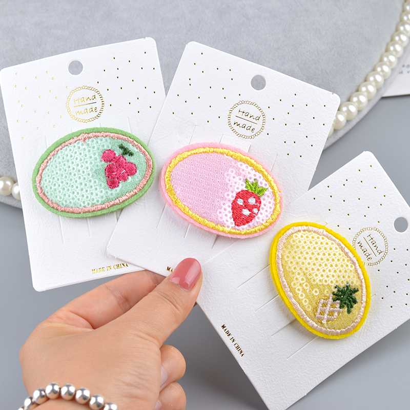 

2020 Hot Sale Children Girl New Hair Clips Shiny Cute Fruit Safety Barrettes BB Clip Little Girls Gifts Kids Hair Accessories