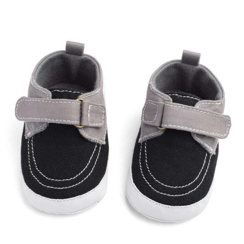 

TELOTUNY shoes for baby bon Toddler Kids Baby Girls Boys Cute Canvas First Walk Hook&Loop Casual Shoes Soft Sole Scarpe Bambina, Black