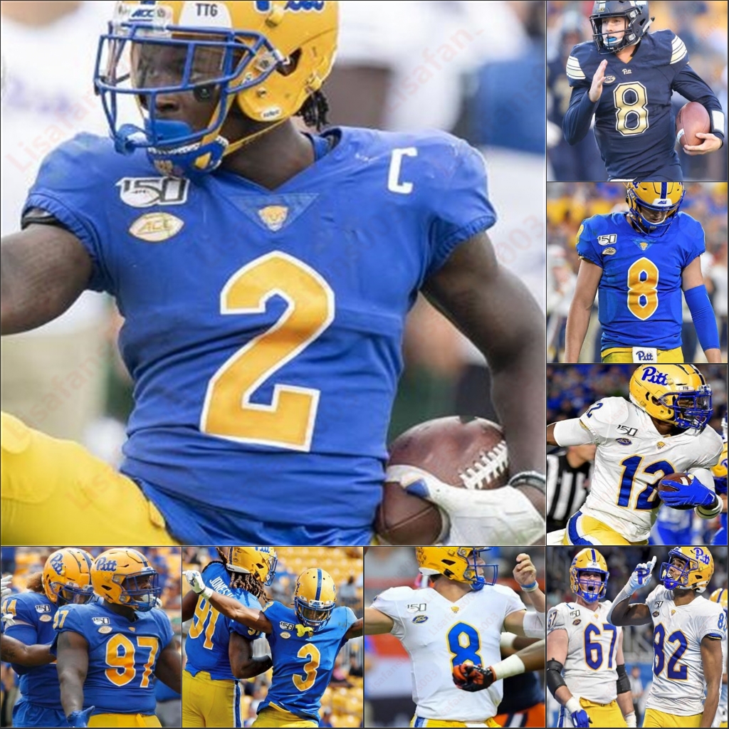 

NCAA Football stitched Jersey ACC Pittsburgh Panthers Pitt James Conner Darrelle Revis LeSean McCoy Curtis Martin Tony Dorsett, Blue
