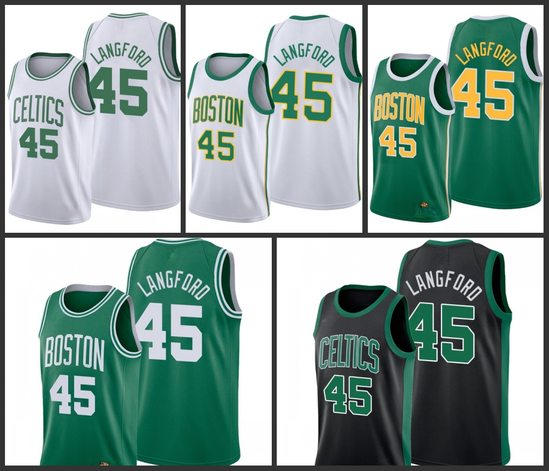 

Boston Celtics Romeo Langford Men City Basketball Jersey, Black