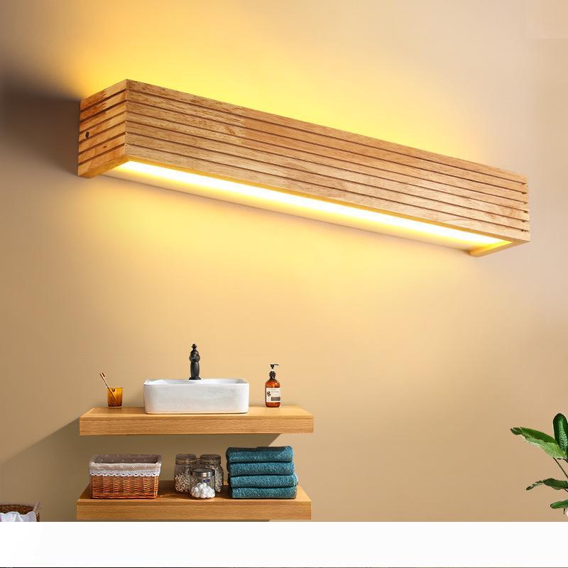

Modern Wood Wall Lights Bathroom Mirror lamp Hallway Bed light nordic home lighting sconce vintage wall lamp
