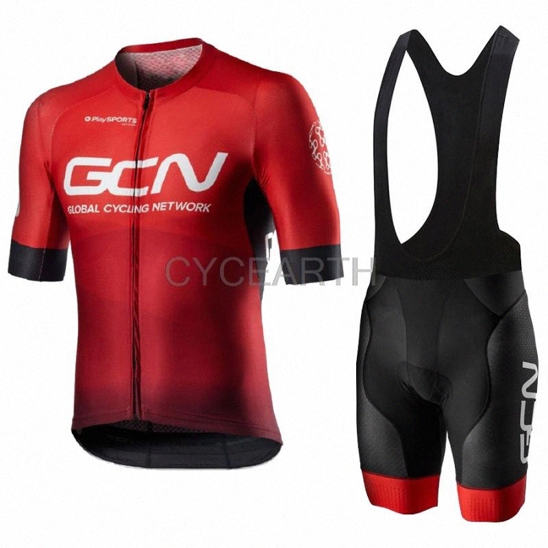 

GCN 2020 Pro Team Jersey Cycling Sportswear Shirts Clothing Suits Maillot Ropa Summer Men Breathable Pad Set Short Sleeve Set lxPE#