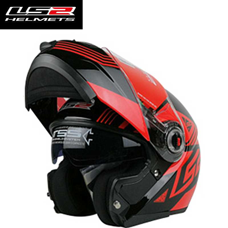 

100% LS2 ff370 Flip up Motorcycle helmet casco de moto cafe racer helmet Full Face dual lens visor capacetes de motociclista ECE, 12