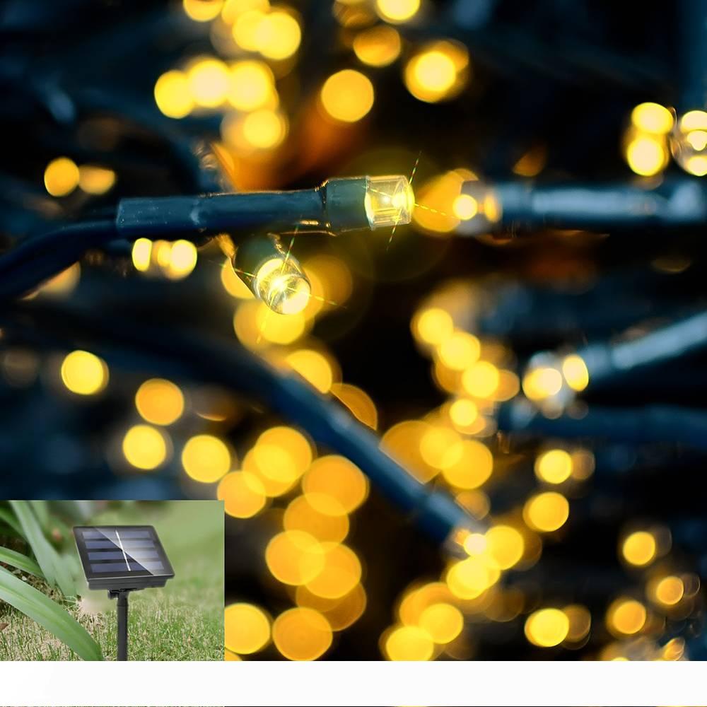 

Holiday Lighting 72ft 200 LED Solar String Lights Outdoor Waterproof Warm White Garden Decoration LED Strings