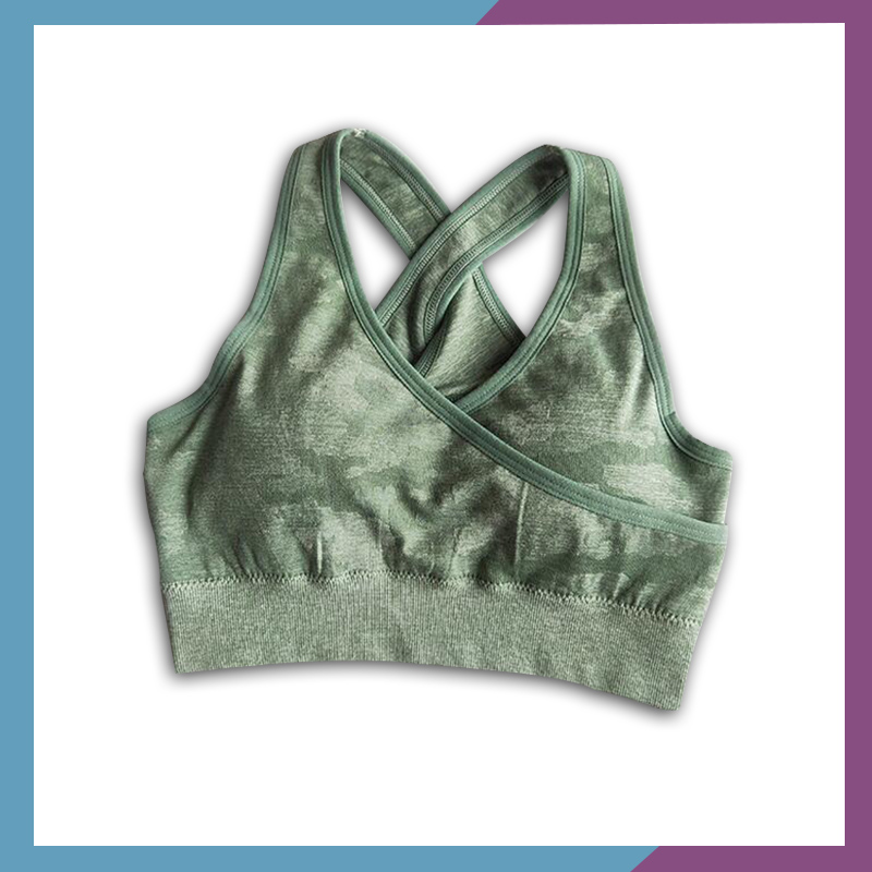

Seamless camouflage Sports Bra Top Fitness Women Running Crop Tops Workout Yoga Bra High Impact Activewear, Black