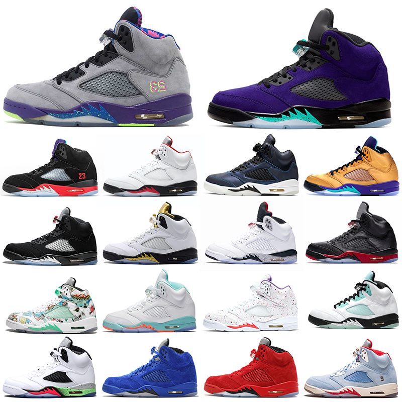 

hot jumpman 5 5s Basketball Shoes Alternate Grape Oregon Bred White Black Metallic Laney Suede Red Blue Mens Trainers Sports Sneakers 7-13