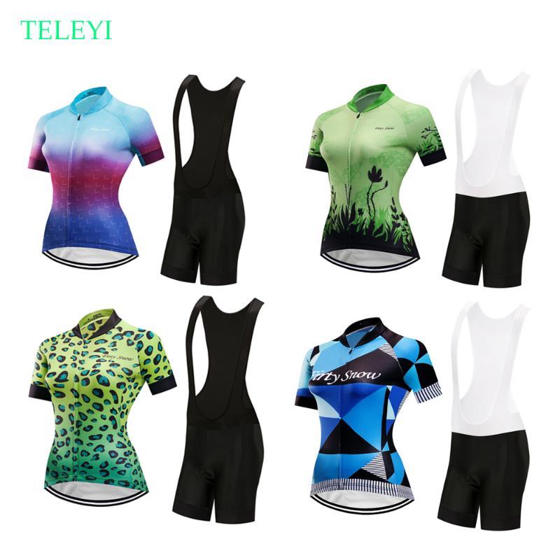 

Cycling jersey set women 2020 bicycle clothing maillot mtb bike wear pro team sport clothes ladies bib short pants kit skinsuit, Color 21