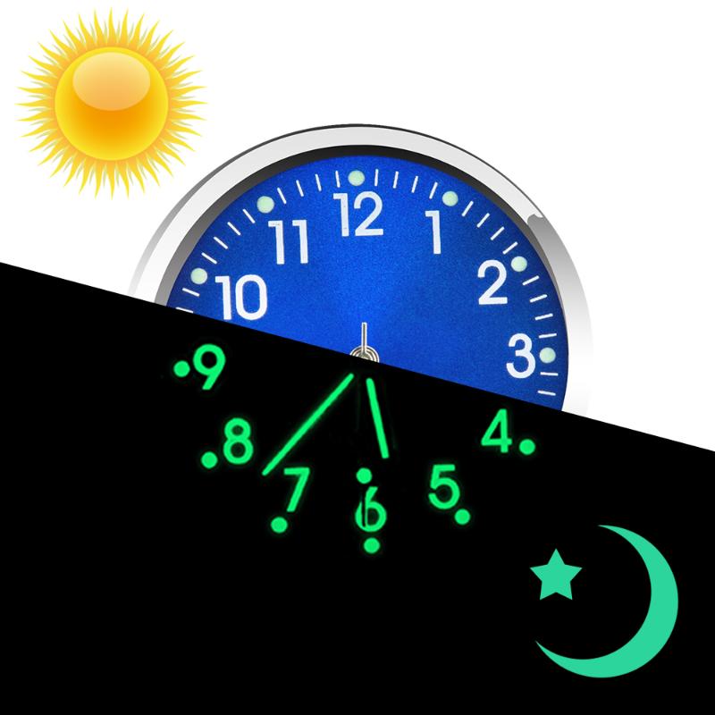 

Hippcron Gauge Car Clock/Thermometer/Hygrometer Digital Luminous Air Vent Pointer Ornament Auto Watch Quartz Clock