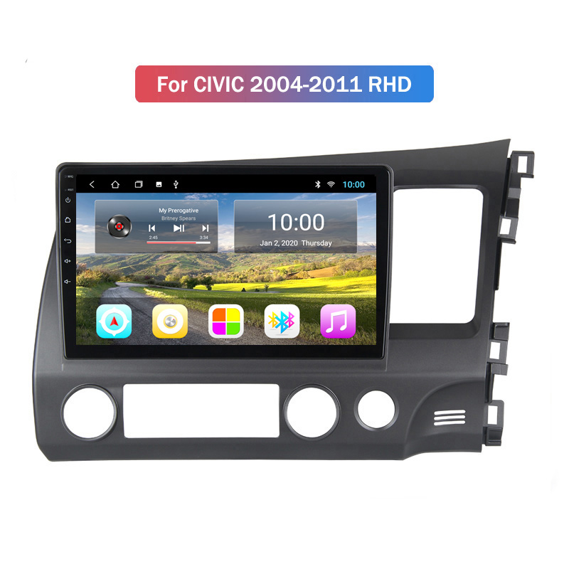 

Car Video Radio HD 1080P Touch Screen 2 Din Audio Stereo for Honda CIVIC 2004-2011 RHD Bluetooth MP5 Multimedia Player FM